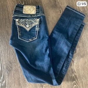Miss Me Dark Blue Denim Jeans skinny 26 x 33